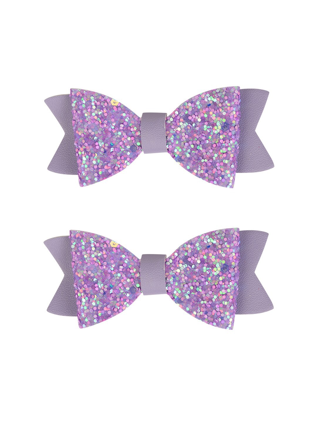 

Aye Candy Girls Set Of 2 Lavender Embellished Slider Bow Hair Clips