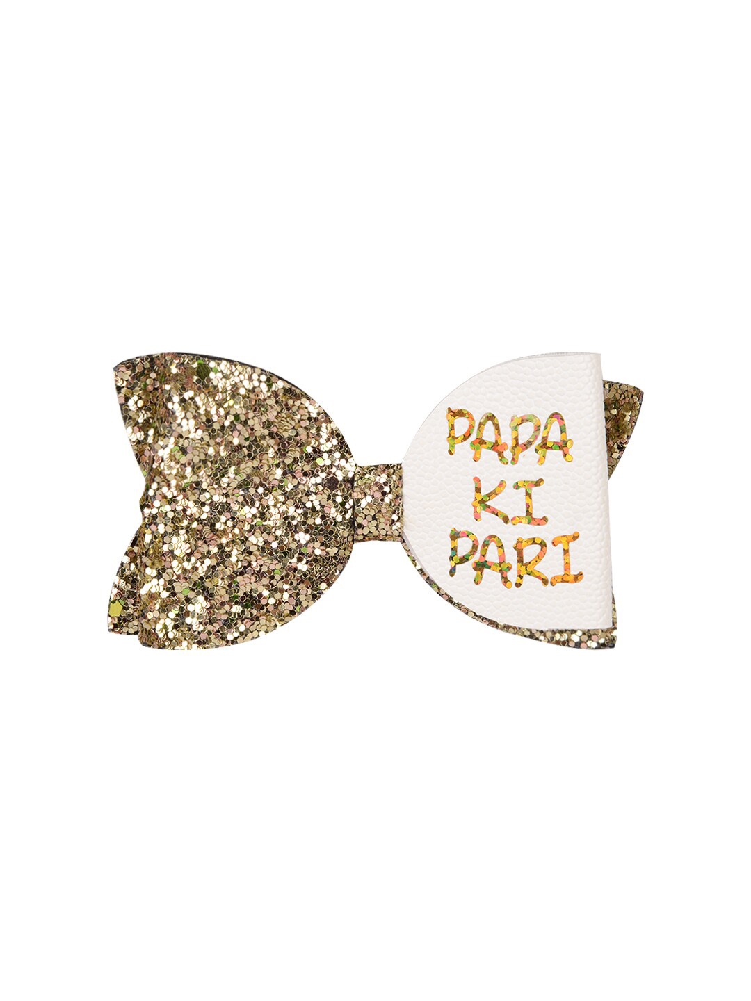 

Aye Candy Girls Gold-Toned & White Set Of 2 Embellished Alligator Hair Clips
