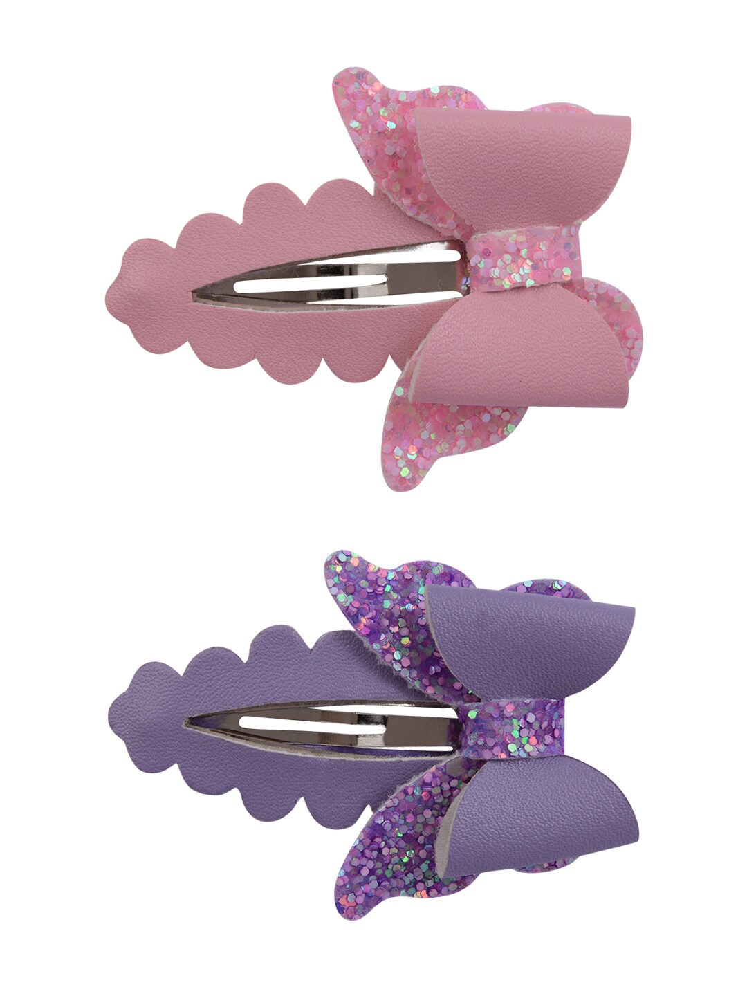 

Aye Candy Girls Set Of 2 Pink & Purple Embellished Butterfly Hair Clips