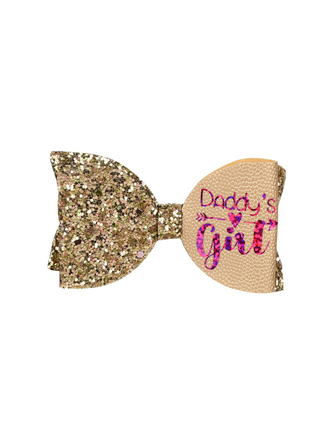

Aye Candy Girls Gold-Toned & Pink Daddy's Girl Embellished Alligator Hair Clip