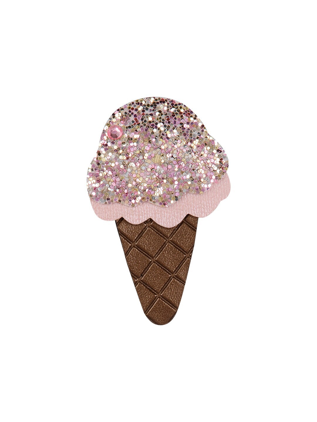 

Aye Candy Girls Pink & Brown Embellished Alligator Ice Cream Hair Clip