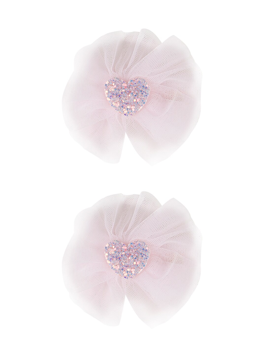

Aye Candy Girls Pack Of 2 Pink Heart Embellished Bow Clips