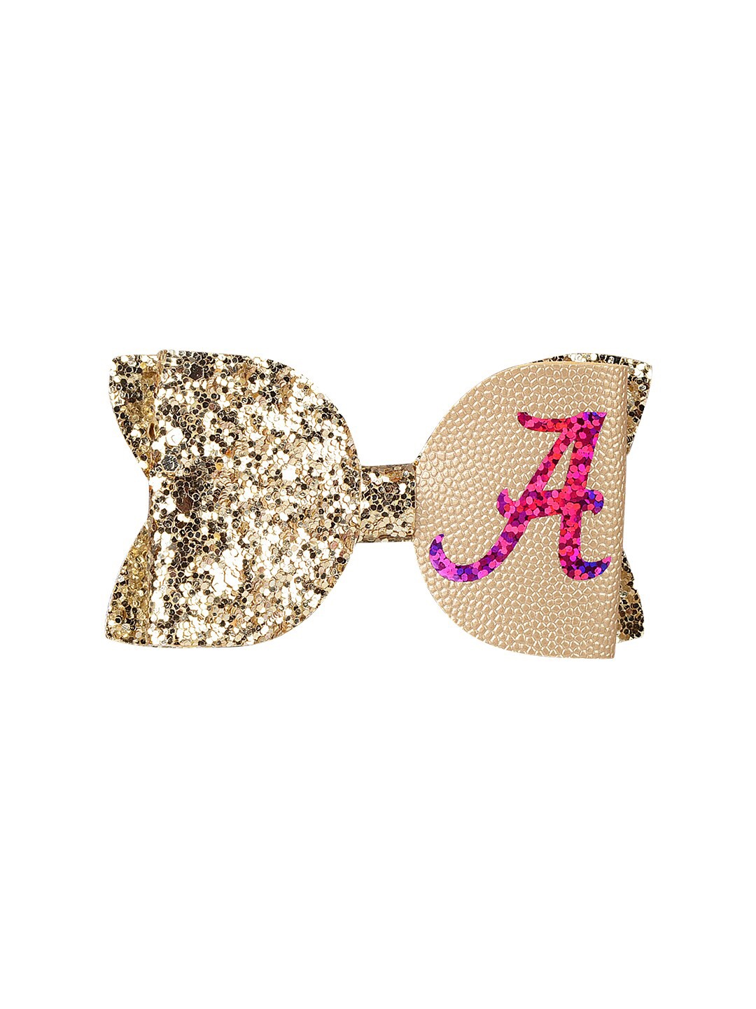 

Aye Candy Girls Gold-Toned & Pink Embellished Alligator Hair Clip