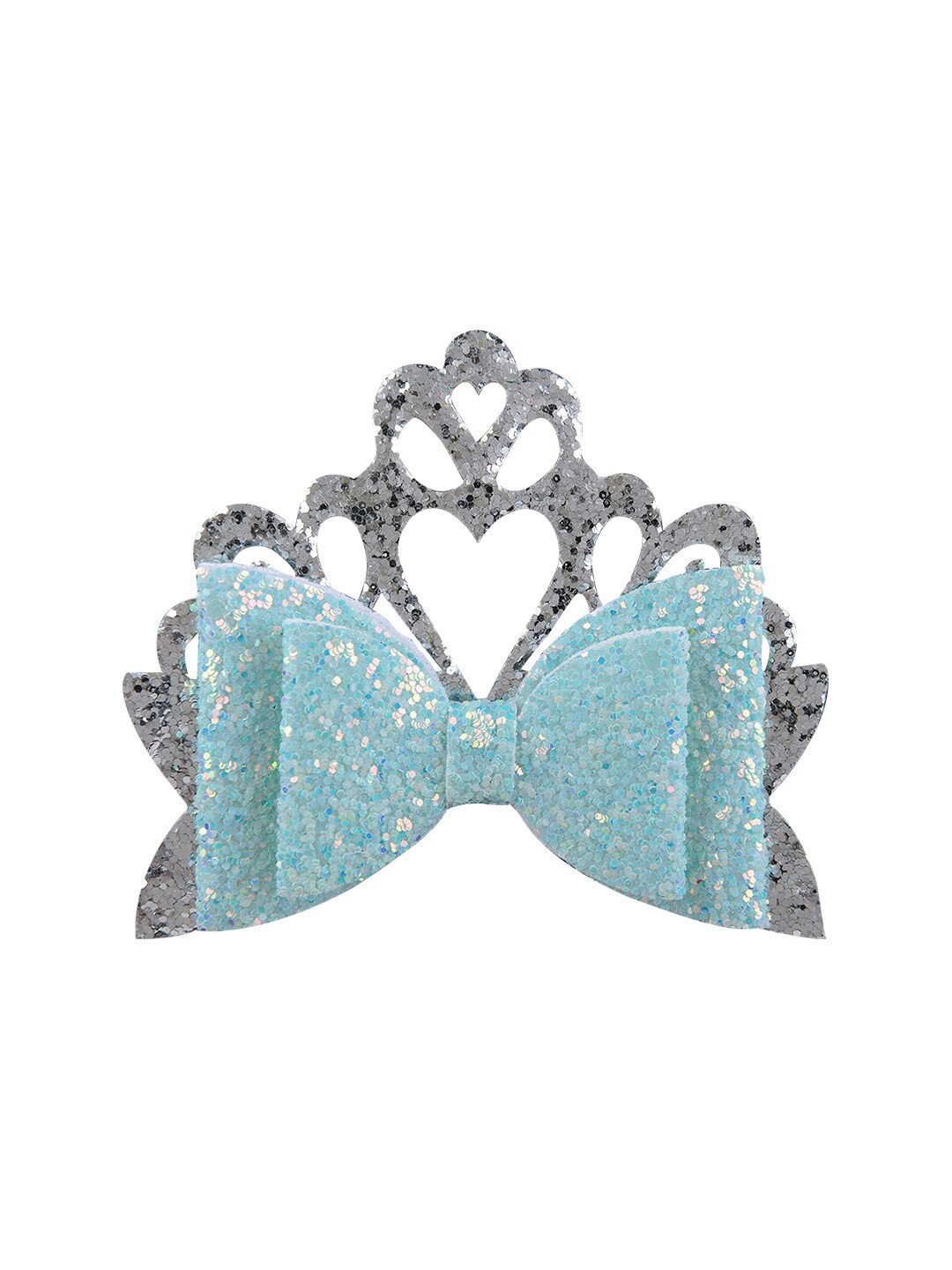 

Aye Candy Girls Turquoise Blue & Silver-Toned Embellished Alligator Hair Clip