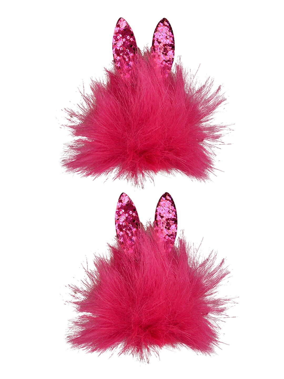 

Aye Candy Girls Pink Set of 2 Fur Alligator Hair Clips