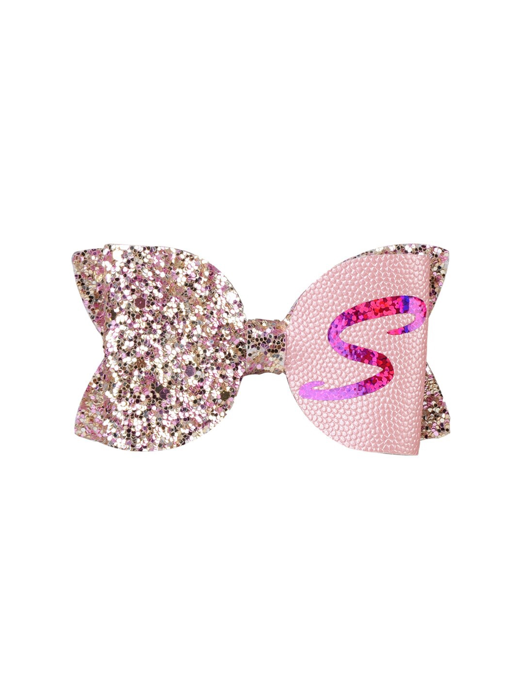 

Aye Candy Girls Pink & Gold-Toned Embellished Bow Hair Clip
