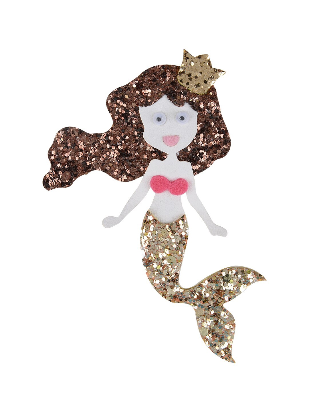 

Aye Candy Girls Gold-Toned & Brown Embellished Alligator Hair Clip