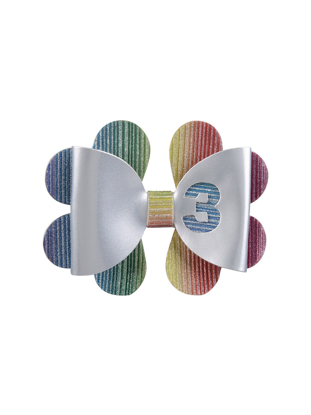 

Aye Candy Girls Silver-Toned & Blue Bow Alligator Hair Clip