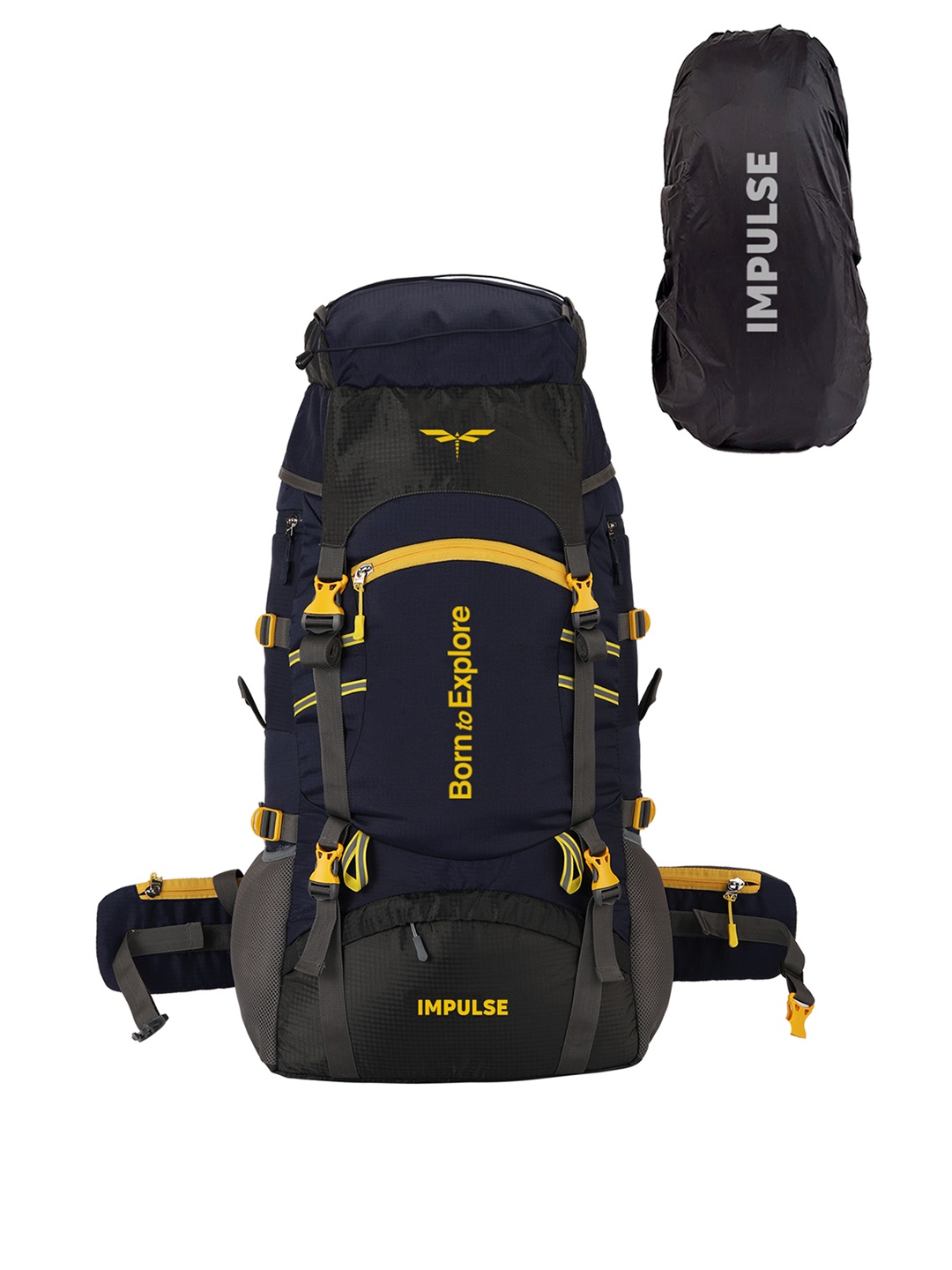 

Impulse Navy Blue Solid Waterproof Rucksack