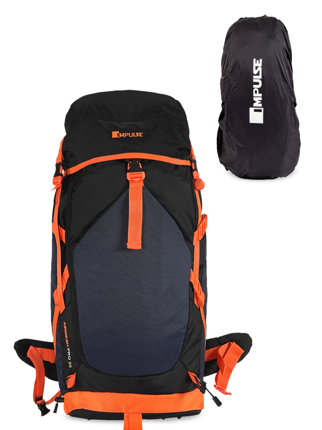 

Impulse Navy Blue Solid 60 Litres Waterproof Rucksack