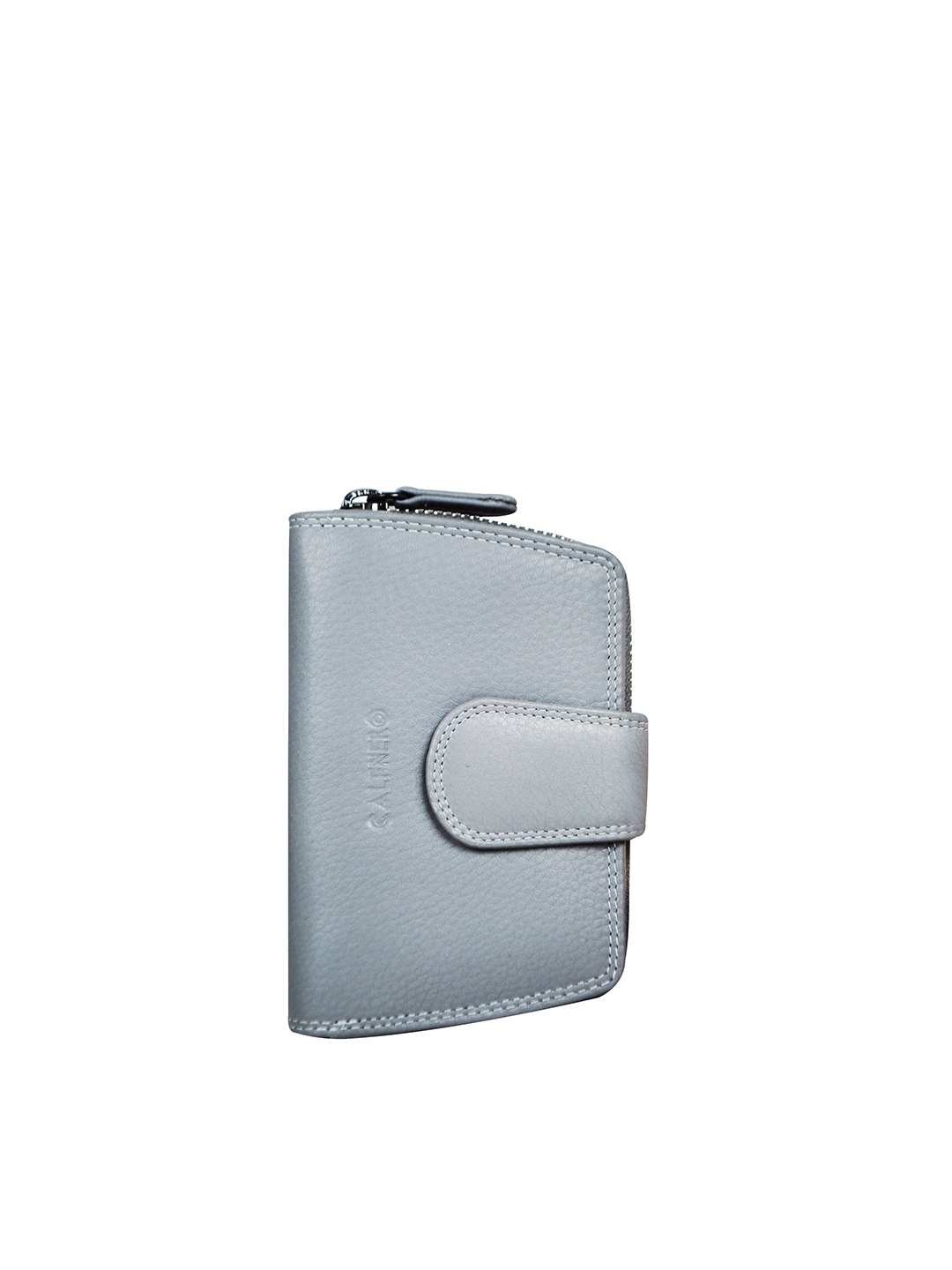 

CALFNERO Grey Leather Purse Clutch