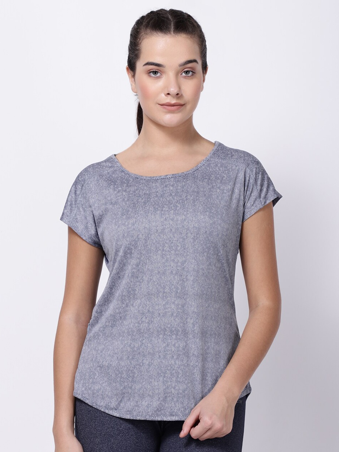 

STUDIOACTIV Women Blue Checked T-shirt