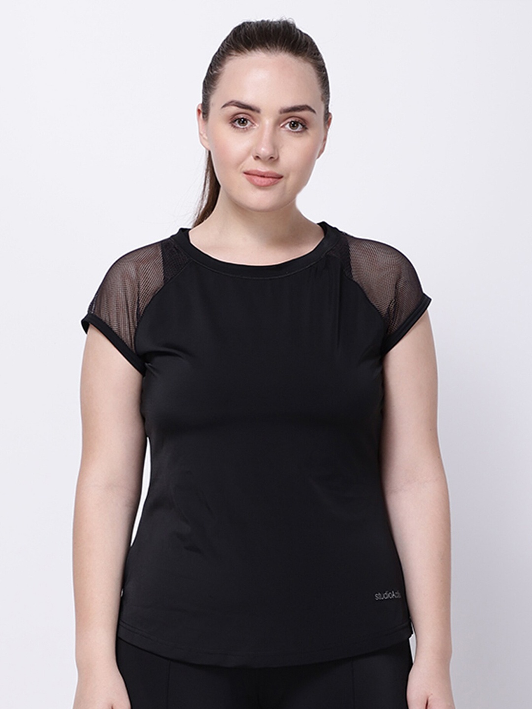 

STUDIOACTIV Women Black Plus Size T-shirt