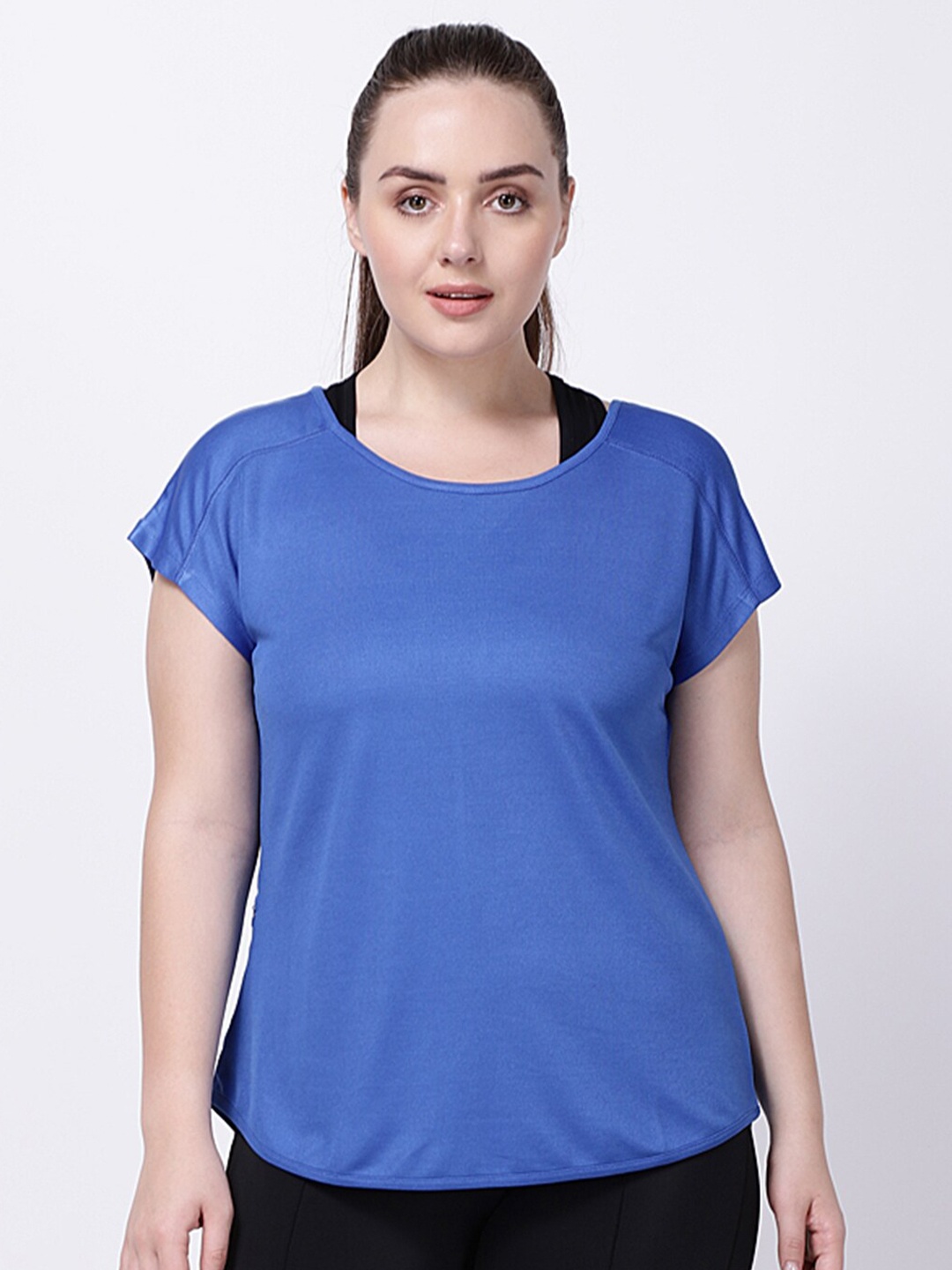 

STUDIOACTIV Women Blue Extended Sleeves T-shirt