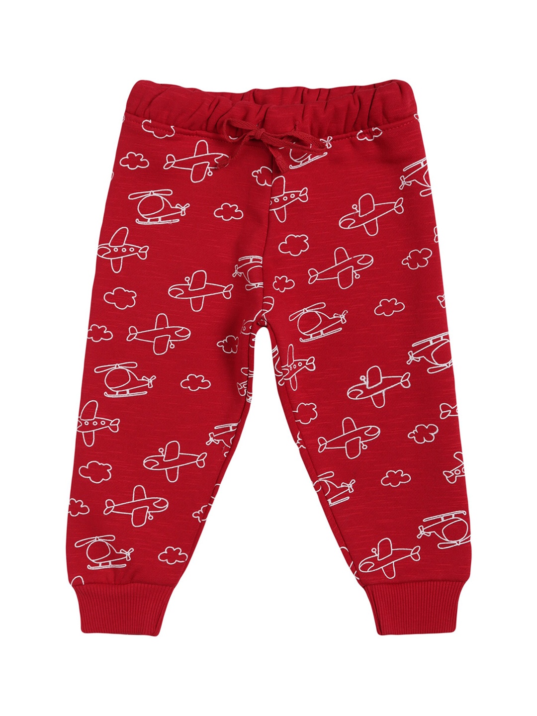 

Bodycare Boys Maroon Printed Cotton Joggers