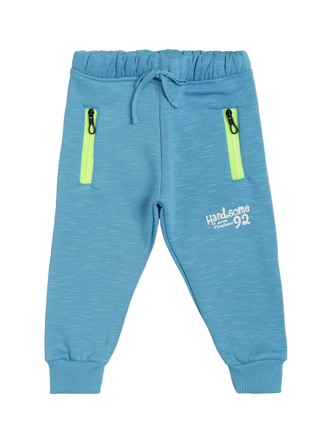 

Bodycare Kids Boys Blue Regular Fit Solid Cotton Joggers