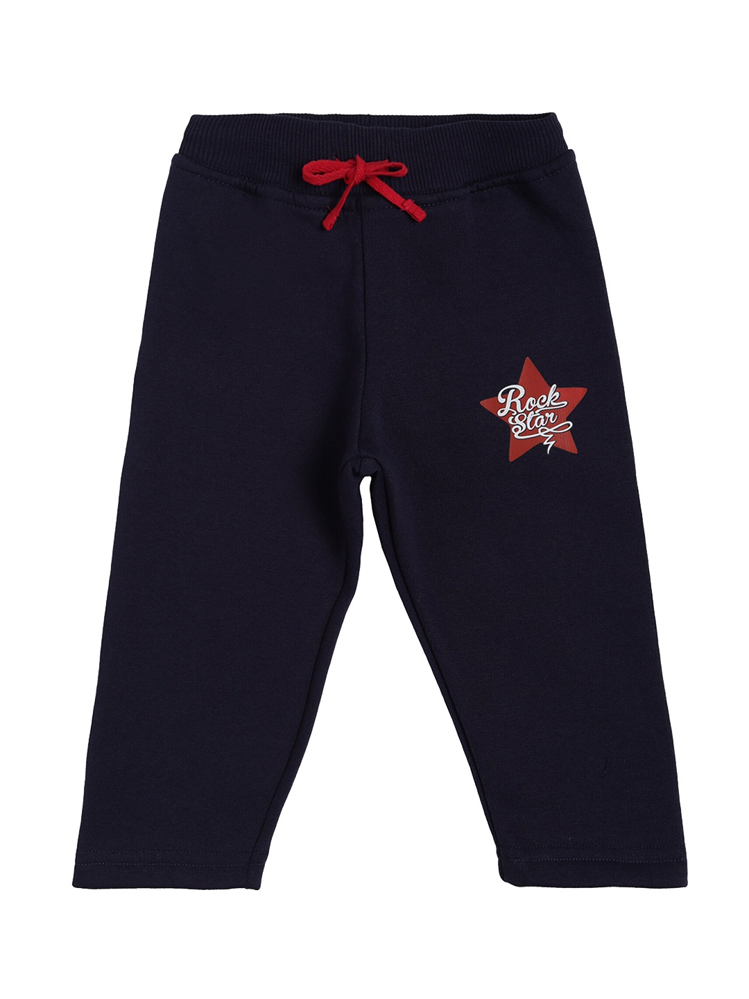 

Bodycare Kids Infant Boys Navy Blue Solid Cotton Track Pants