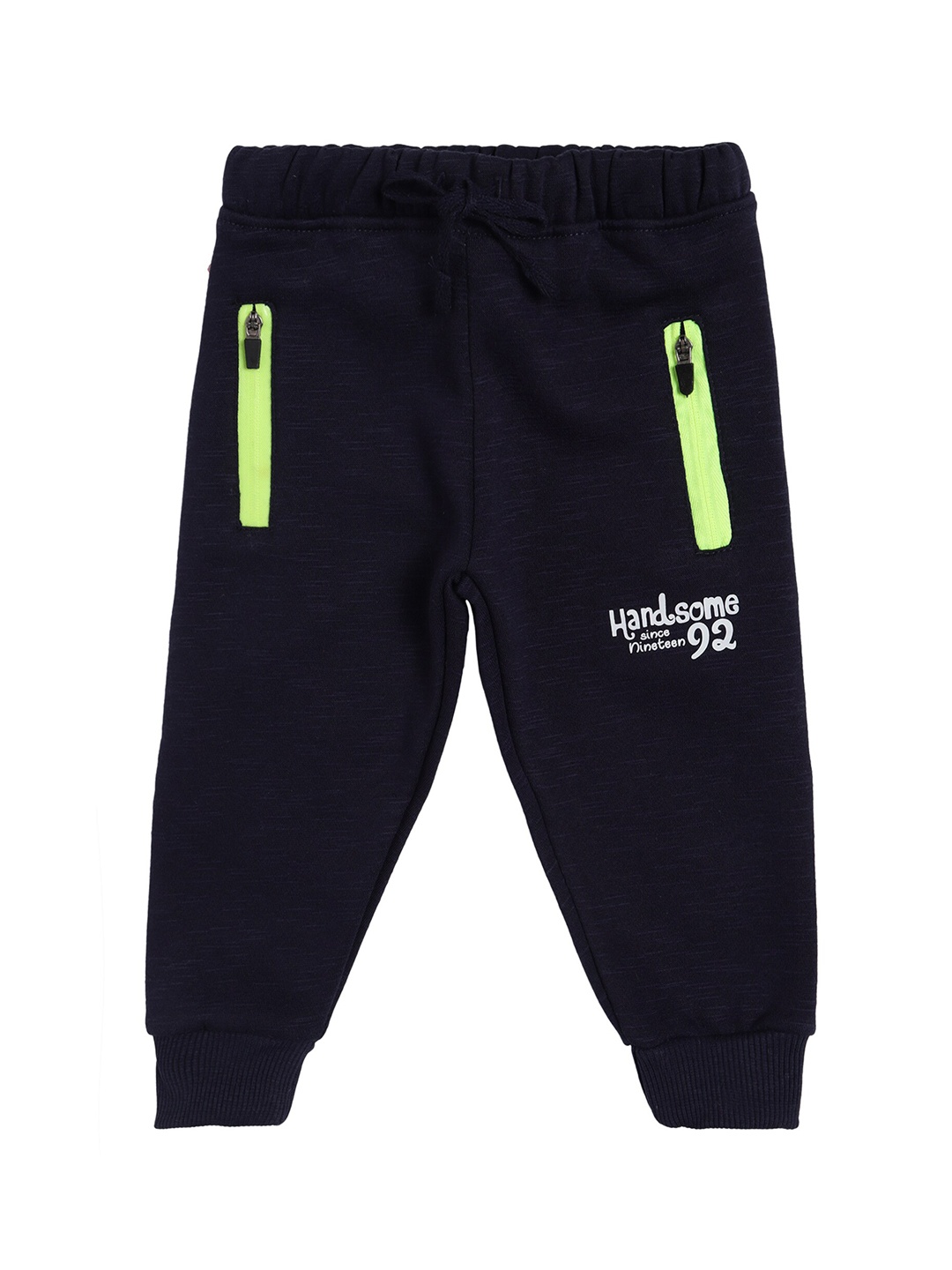

Bodycare Kids Boys Navy Blue Printed Cotton Joggers