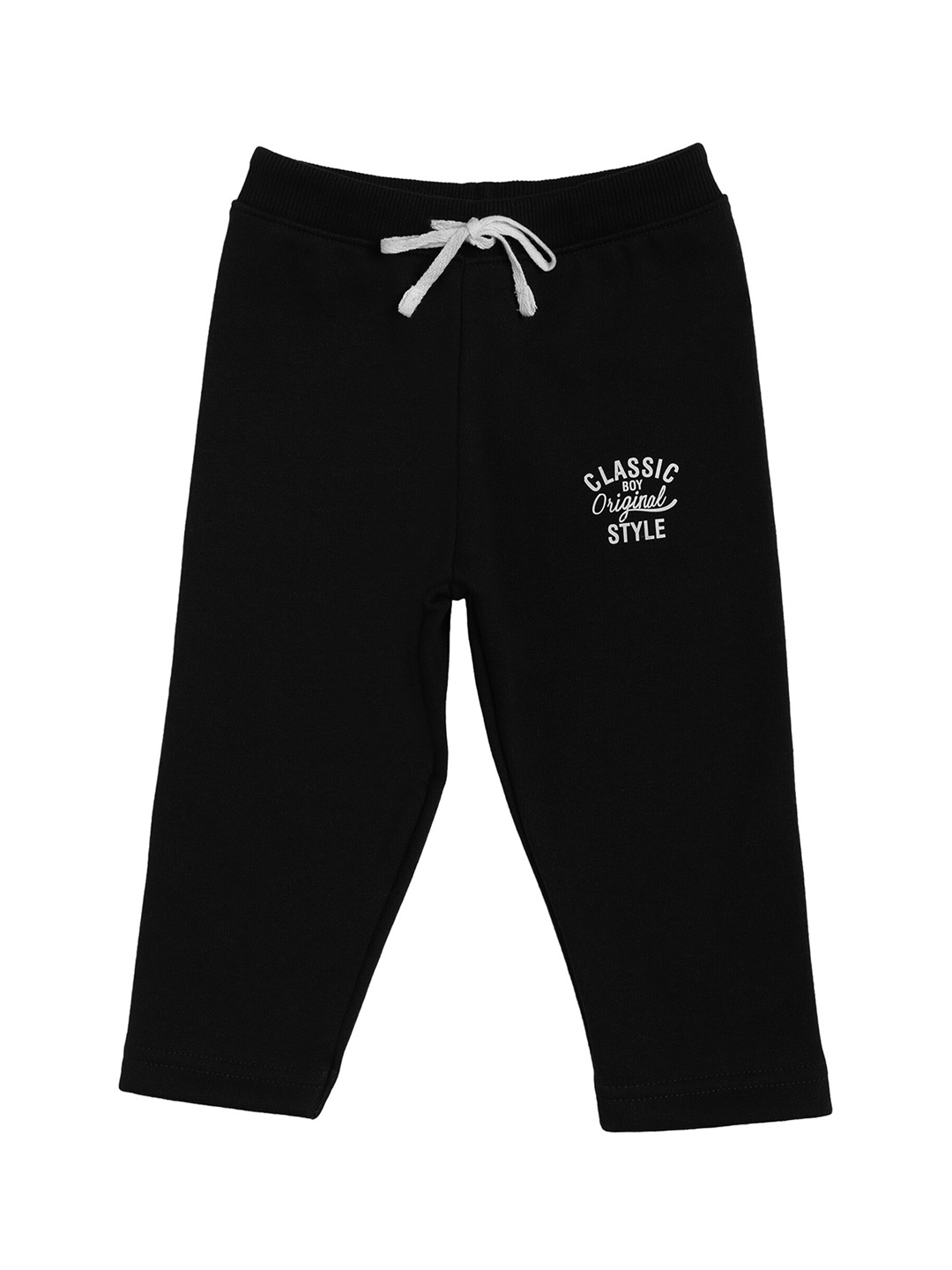 

Bodycare Kids Boys Black Solid Cotton Regular-Fit Track Pants