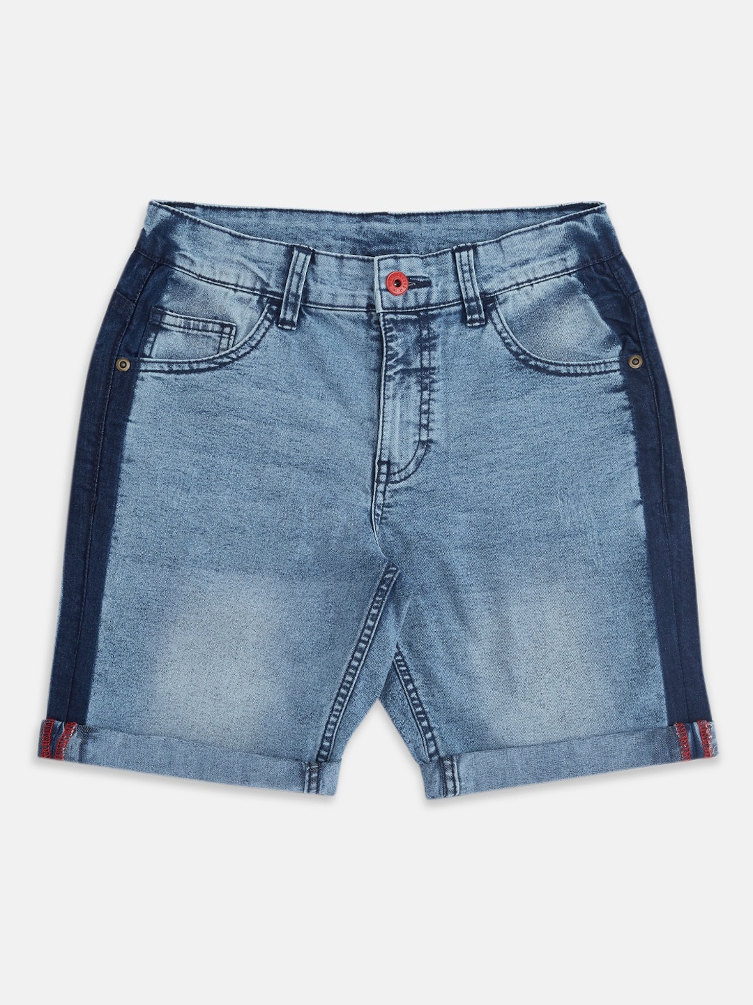 

Pantaloons Junior Boys Blue Regular Fit Washed Denim Shorts