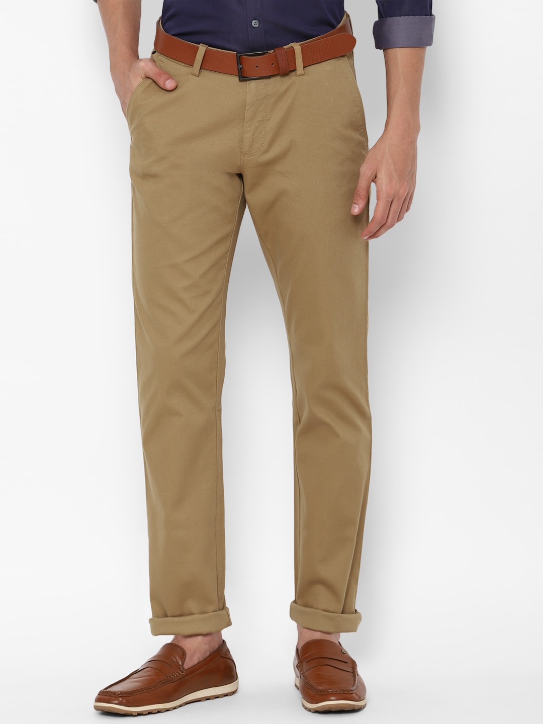 

Allen Solly Men Khaki Slim Fit Trousers