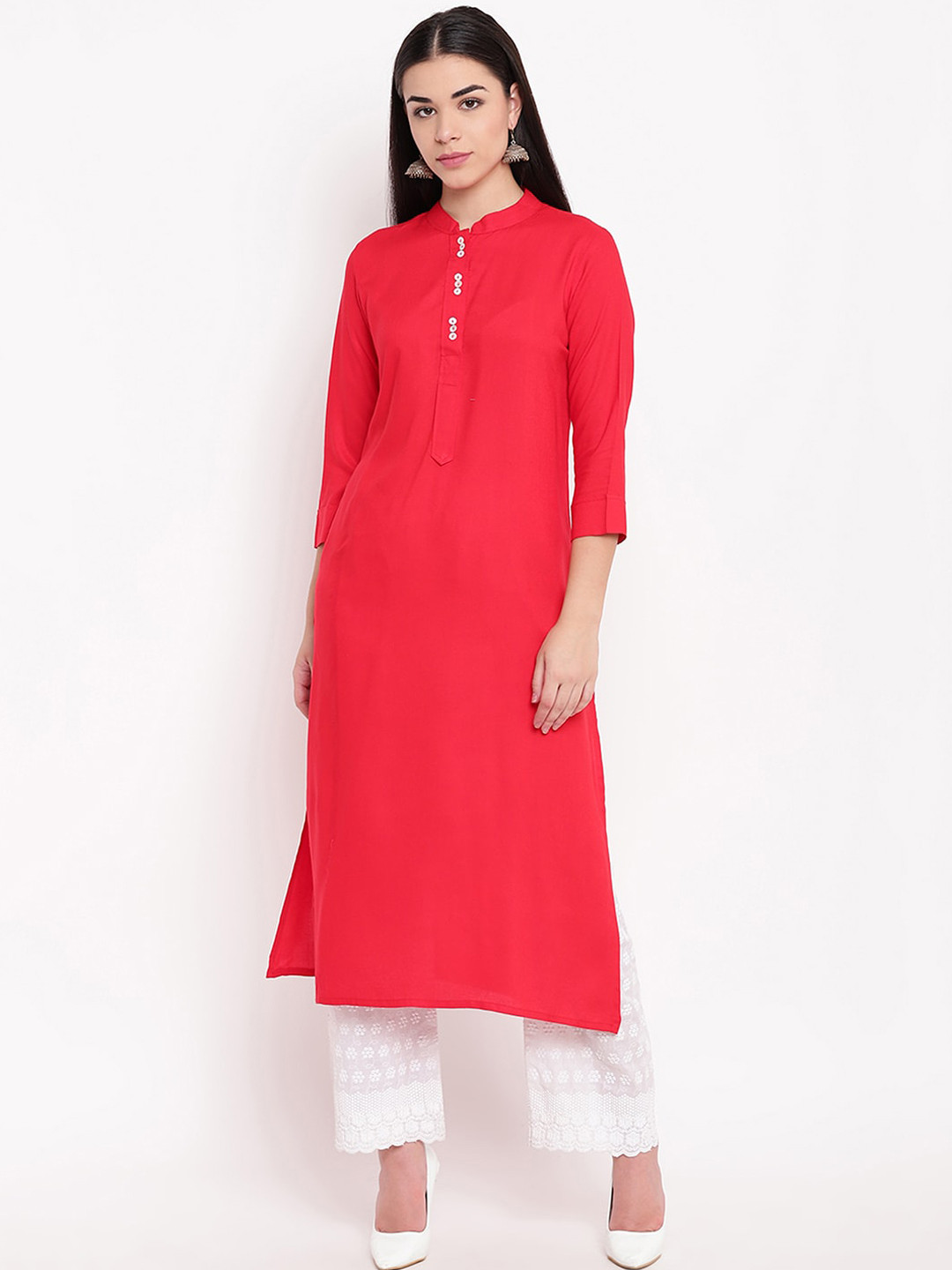 

FABNEST Women Red Kurta