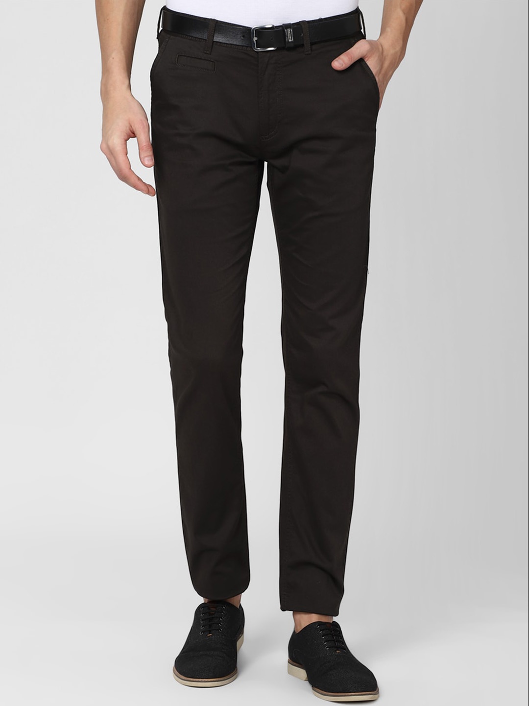 

Peter England Casuals Men Black Slim Fit Trousers