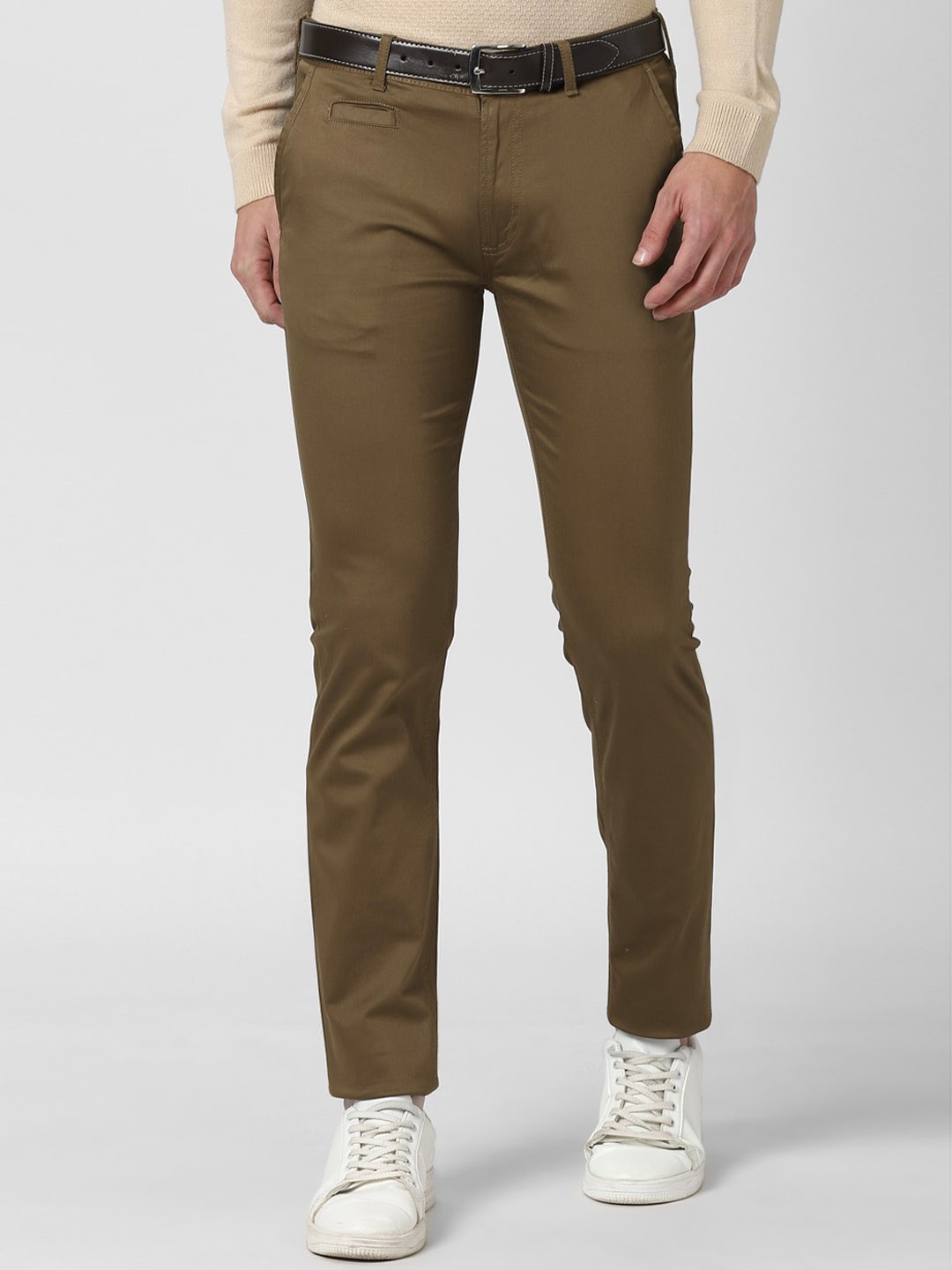 

Peter England Casuals Men Brown Slim Fit Trousers