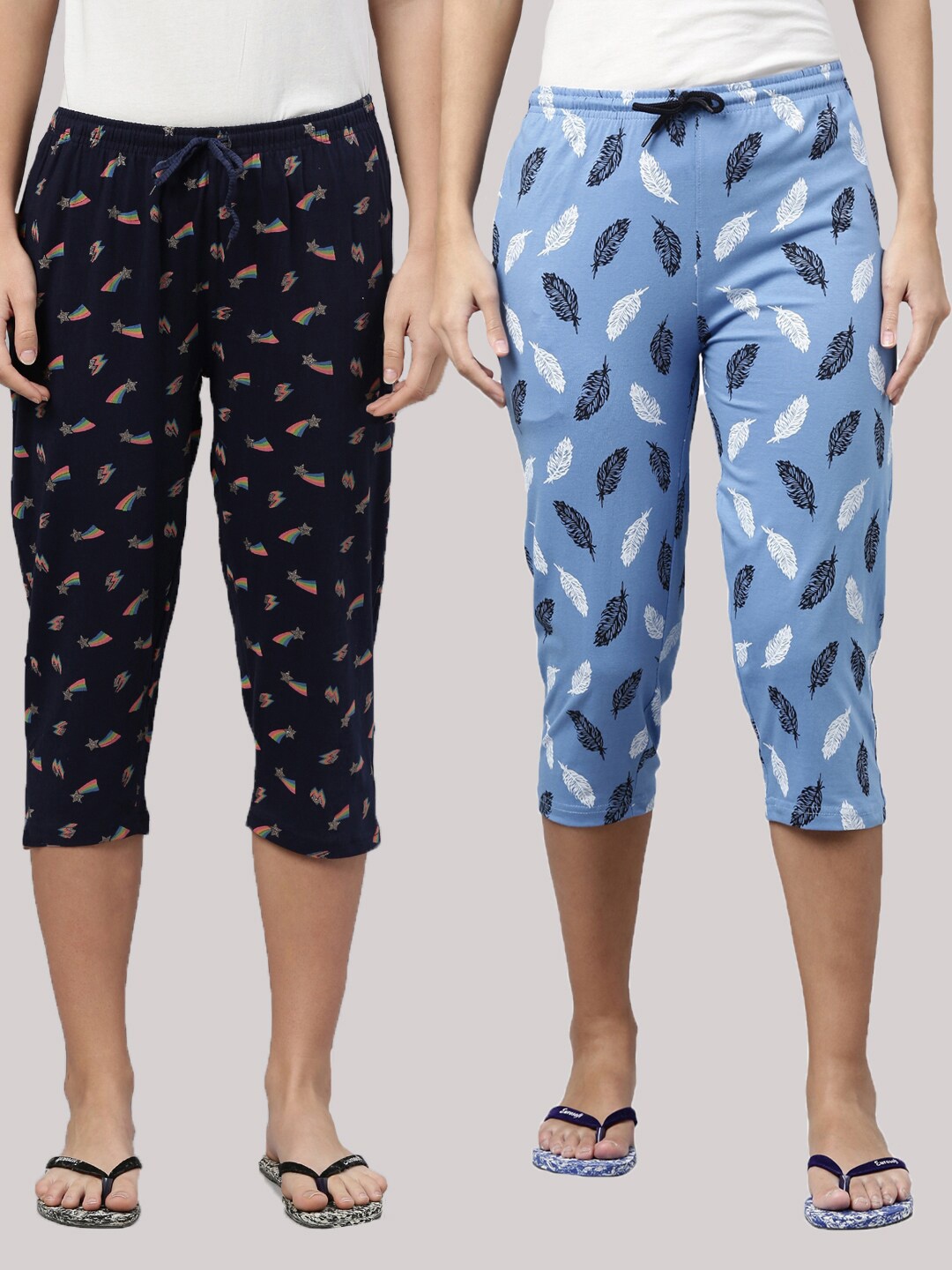 

Kryptic Women Set of 2 Navy Blue Capris