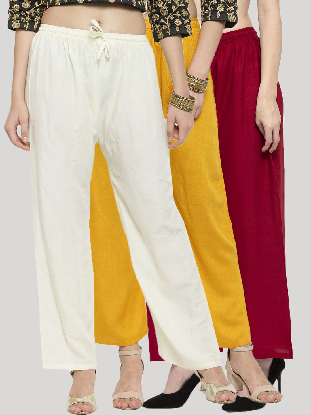 

Clora Creation Women Set of 3 Multi Palazzos