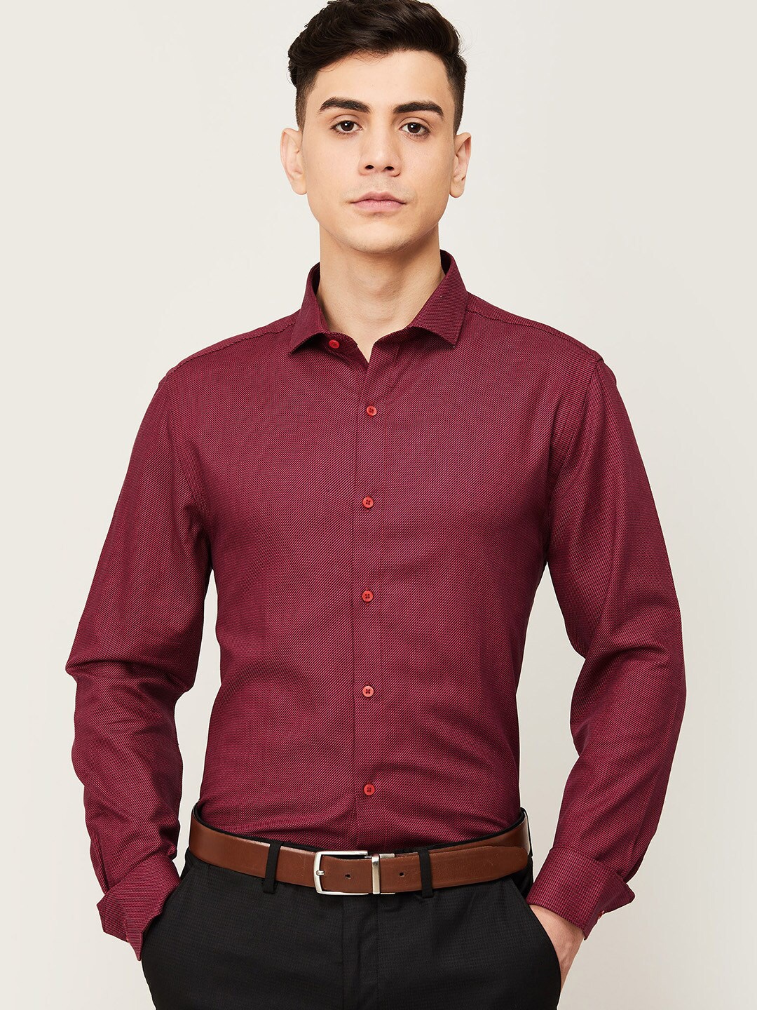 

CODE by Lifestyle Men Red Slim Fit Casual Shirt