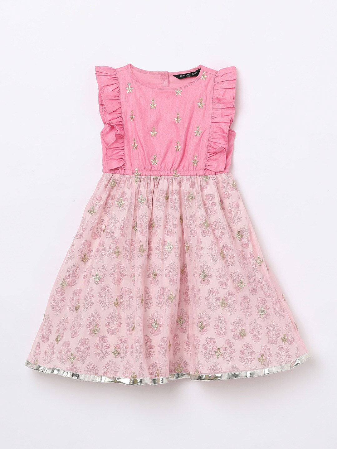 

Melange by Lifestyle Girls Pink Floral Fit & Flare Dress