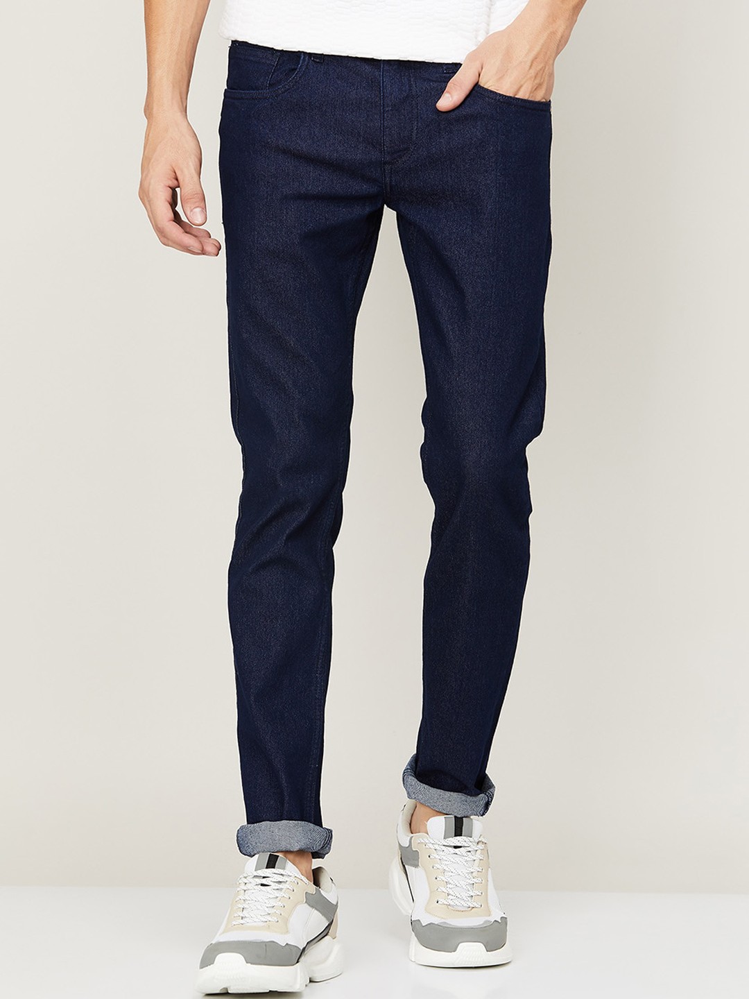 

Forca by Lifestyle Men Blue Skinny Fit Cotton Jeans