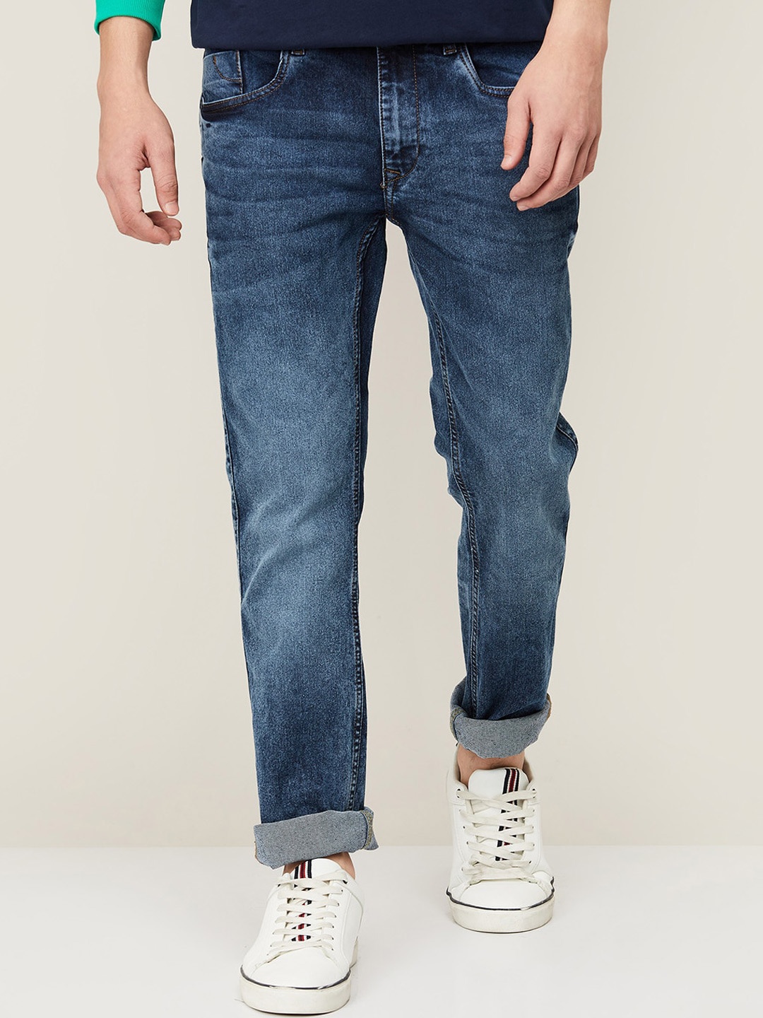 

Forca by Lifestyle Men Blue Slim Fit Heavy Fade Jeans