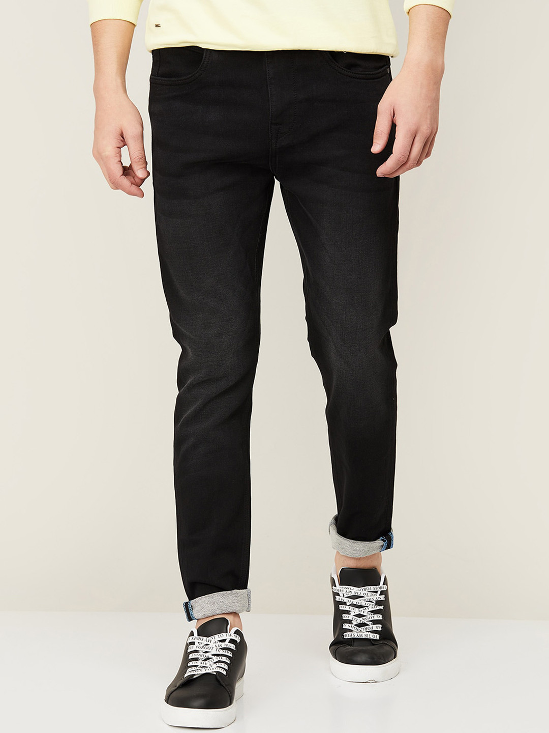 

Forca by Lifestyle Men Black Skinny Fit Light Fade Jeans