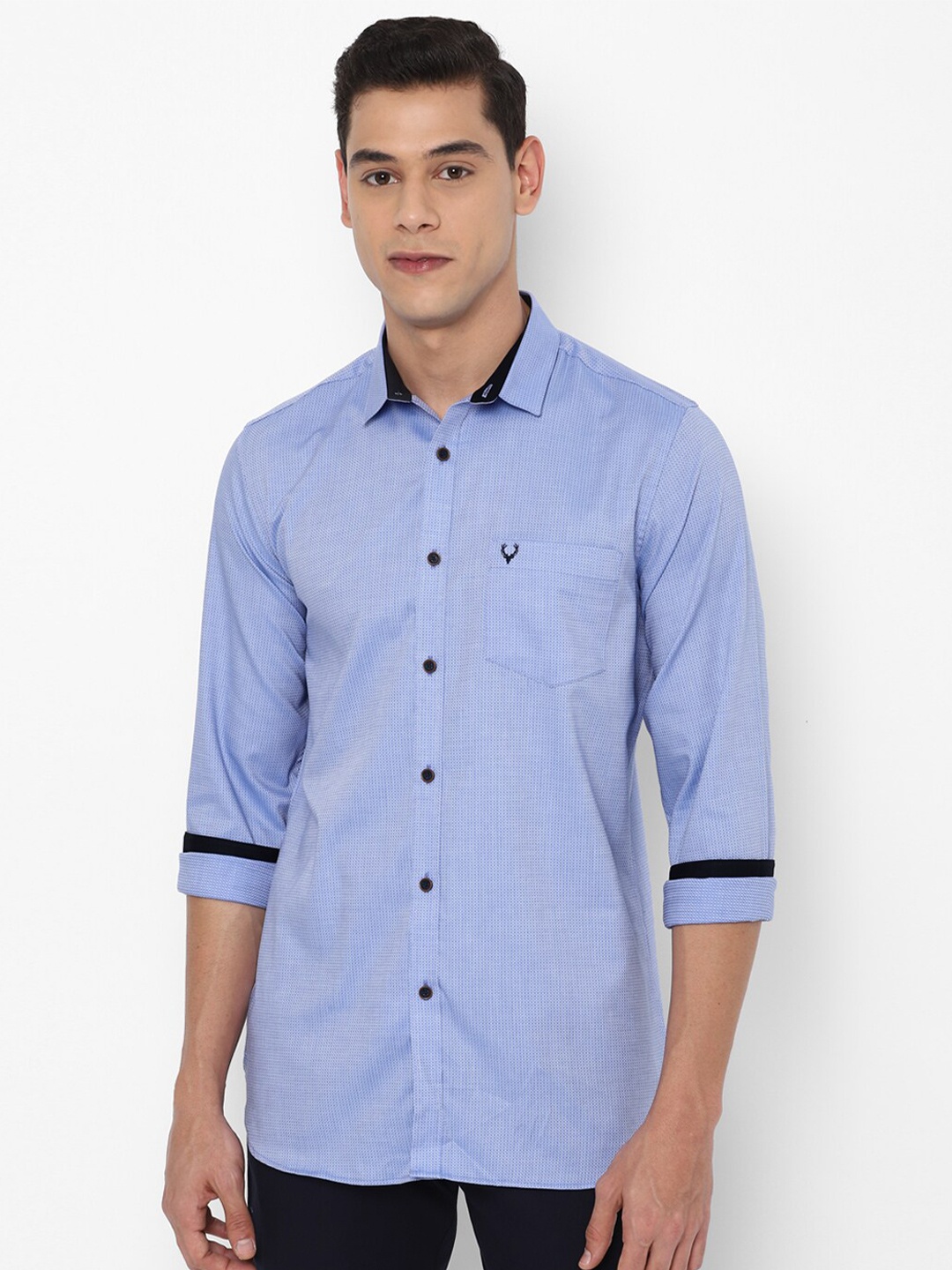 

Allen Solly Men Blue Slim Fit Casual Shirt
