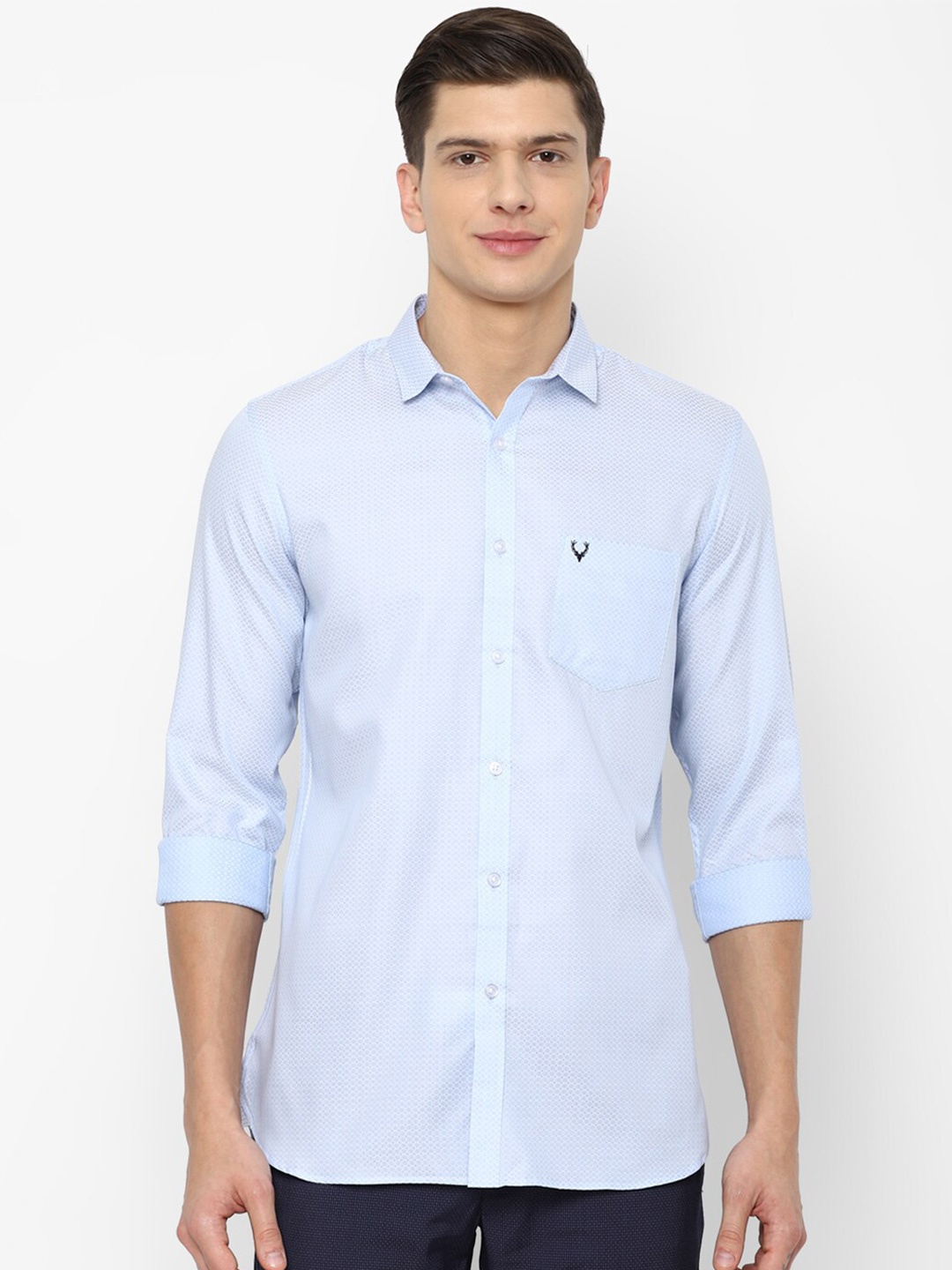 

Allen Solly Men Blue Slim Fit Printed Casual Shirt