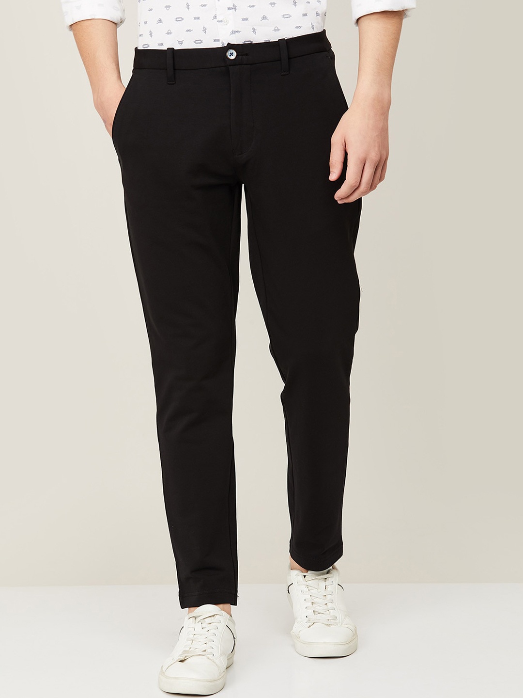 

CODE by Lifestyle Men Black Slim Fit Trousers