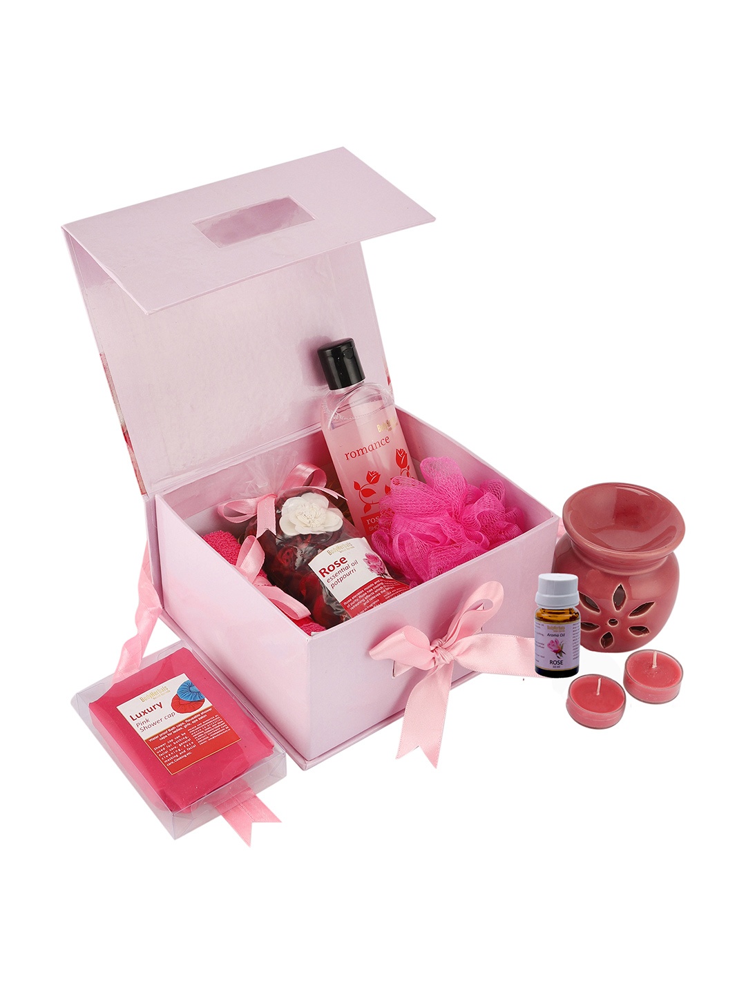 

BodyHerbals 7 Pcs Rose Bath & Body Spa Gift Set, Pink
