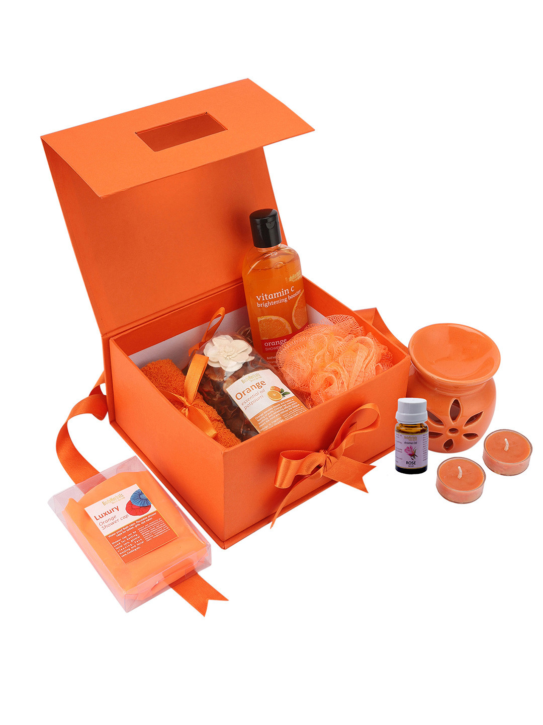 BodyHerbals 7 Pcs Orange Bath & Body Spa Gift Set