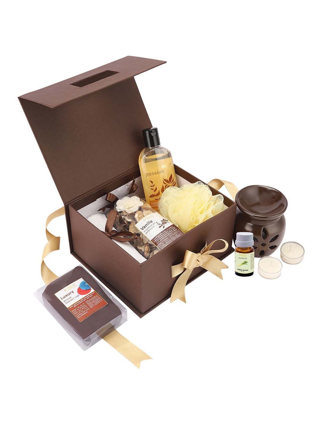 

BodyHerbals 7 Pcs Vanilla Bath & Body Spa Gift Set, Brown