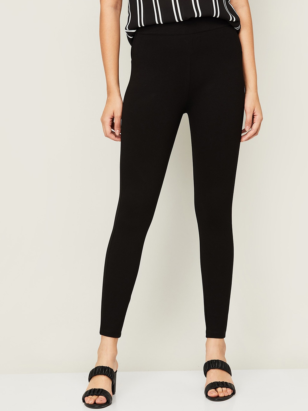 

CODE by Lifestyle Women Black High-Rise Trousers