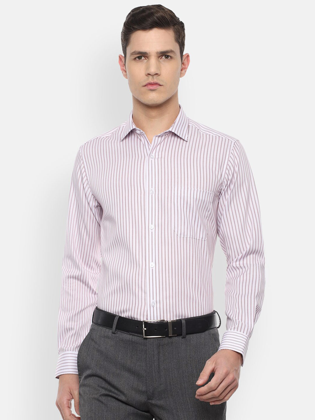 

Louis Philippe Men Maroon Slim Fit Pure Cotton Formal Shirt