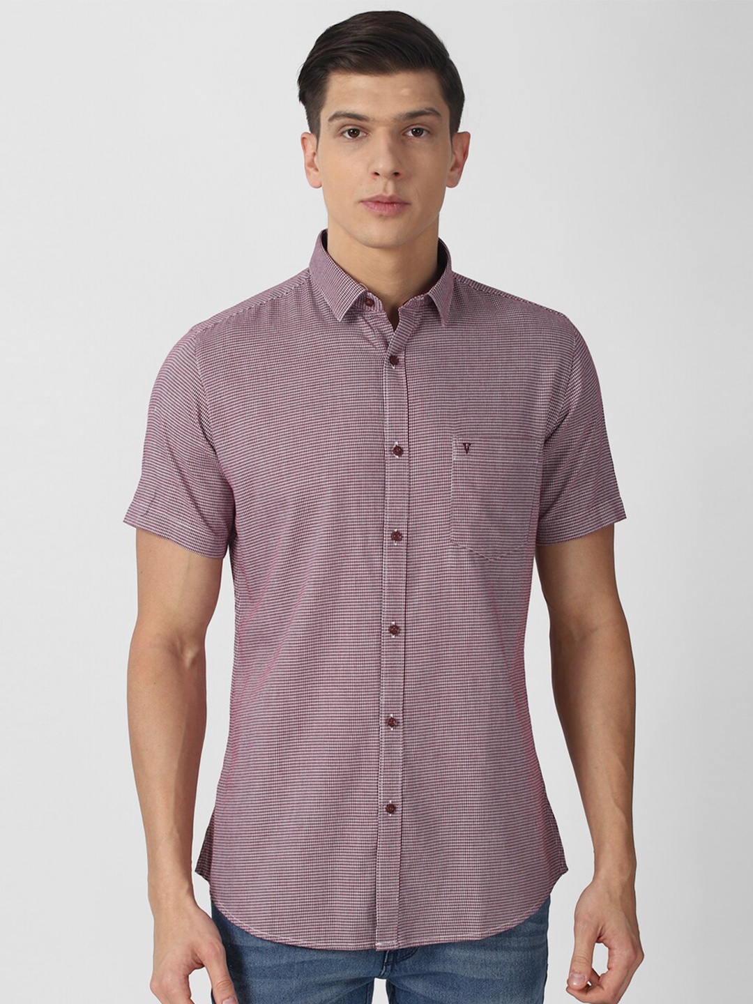

Van Heusen Sport Men Purple Slim Fit Printed Casual Shirt