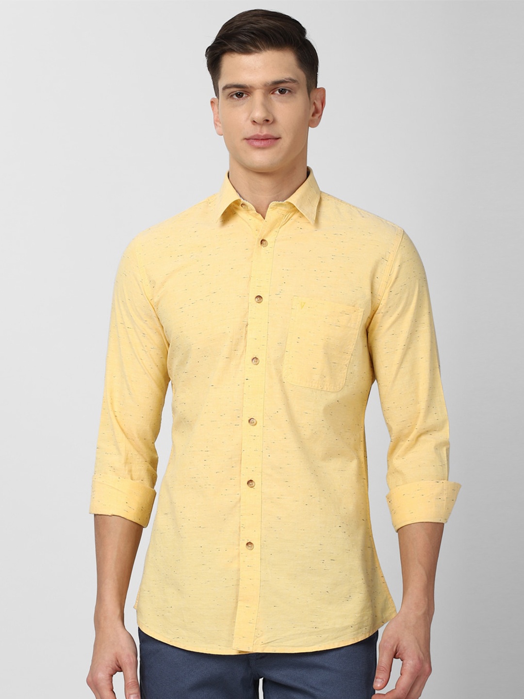 

Van Heusen Sport Men Yellow Slim Fit Pure Cotton Casual Shirt