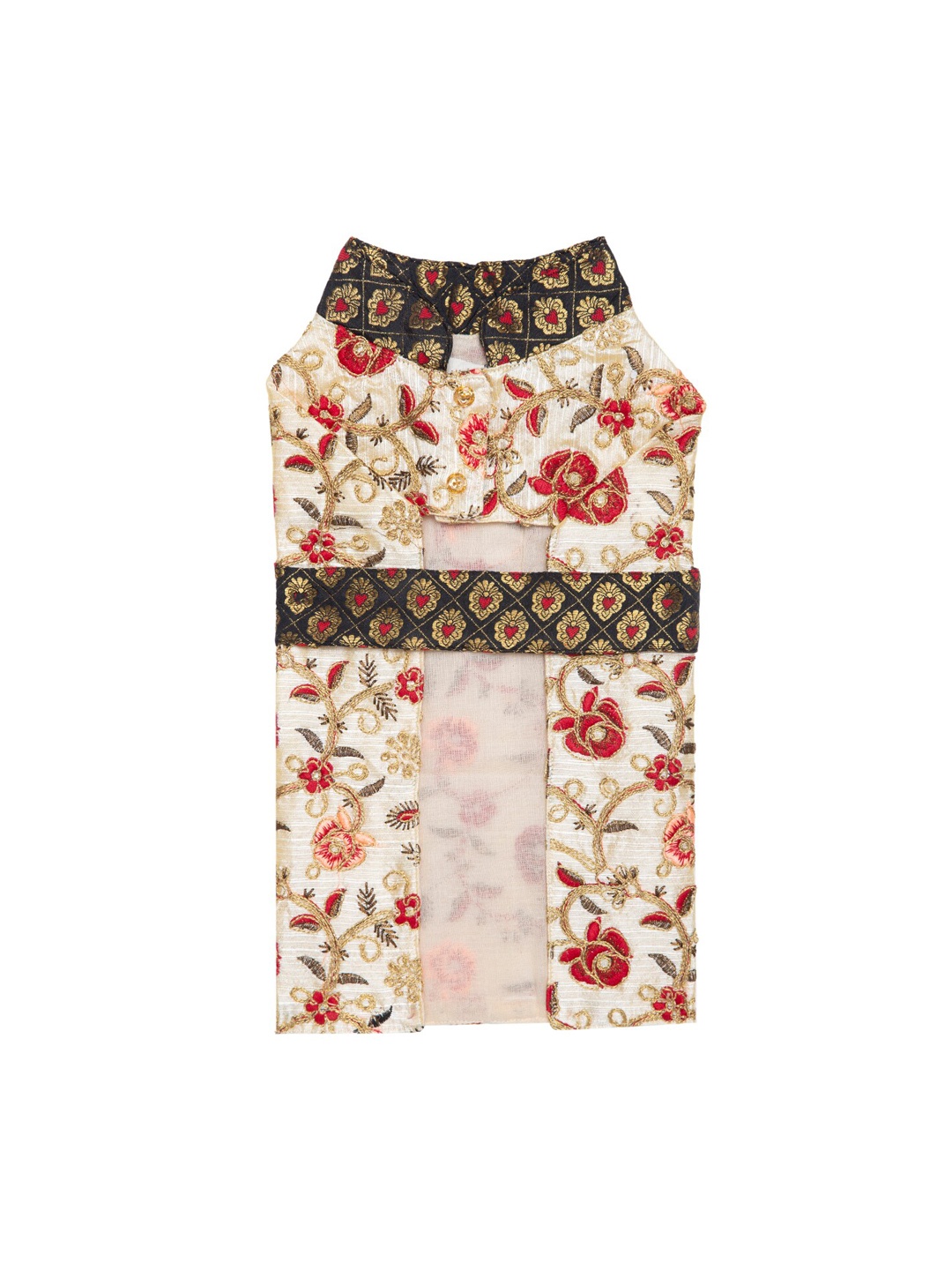 

Lulala Cream-Coloured Embroidered Dog Dresse