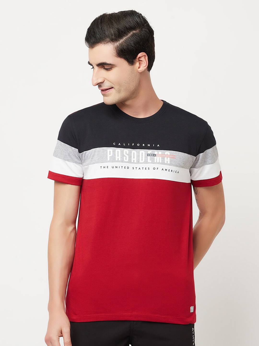 

Octave Men Maroon Typography Printed Cotton T-shirt