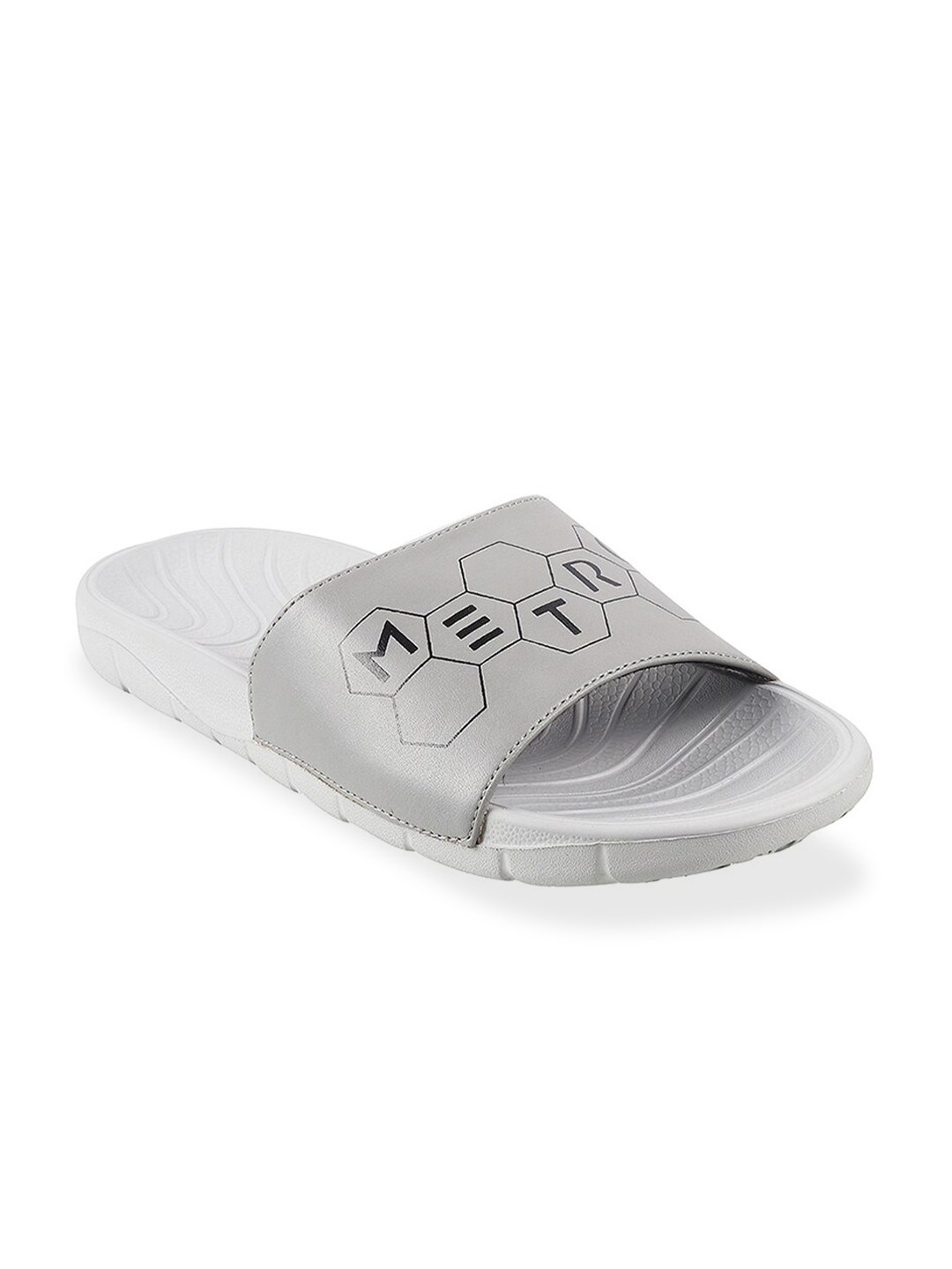 

Metro Men Grey & Black Printed Slip-On