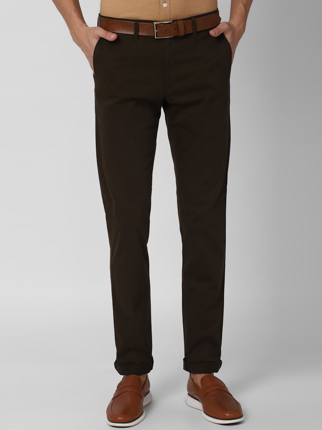 

Van Heusen Sport Men Brown Solid Slim Fit Chinos