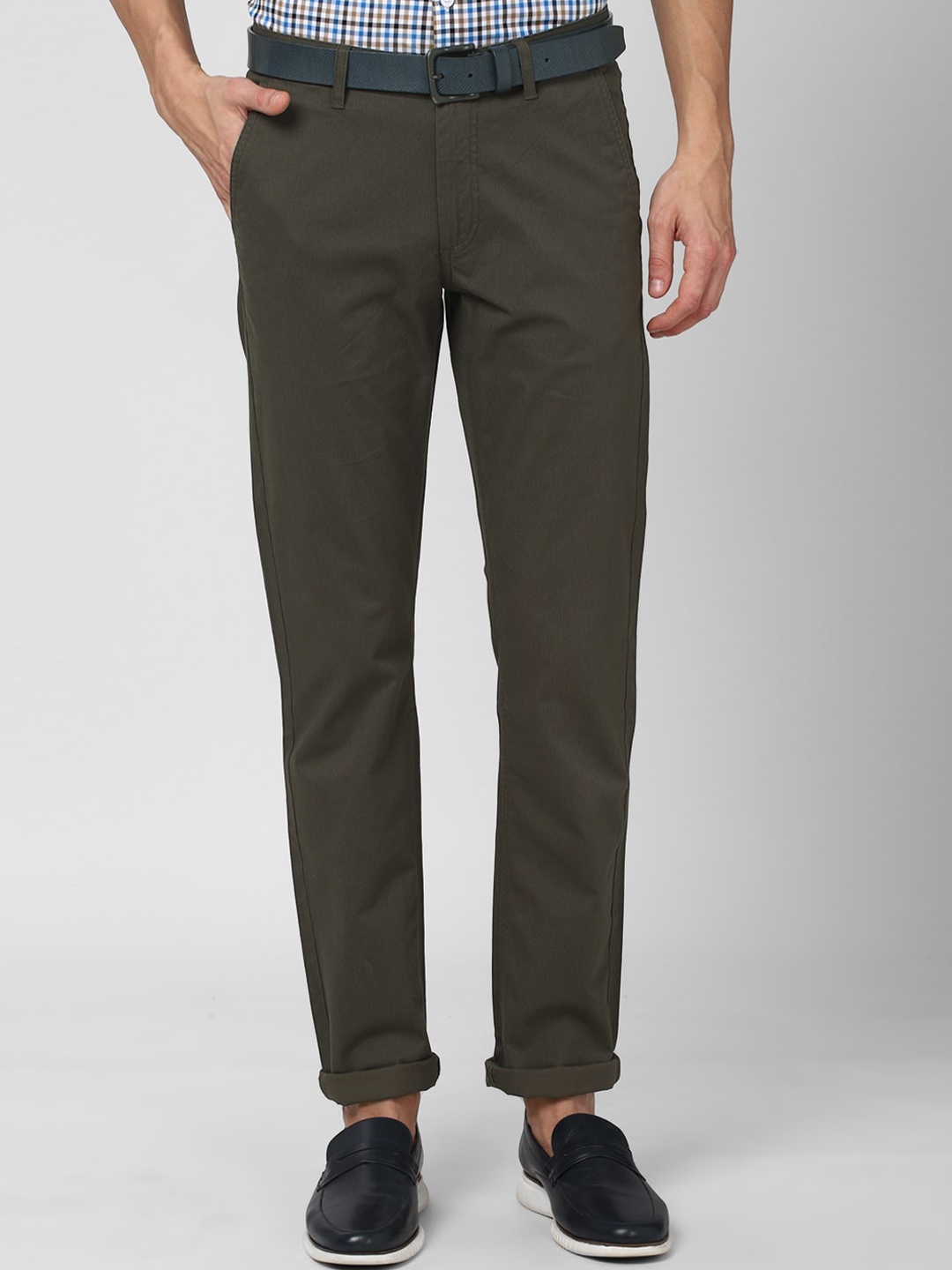 

Van Heusen Sport Men Olive Green Slim Fit Trousers